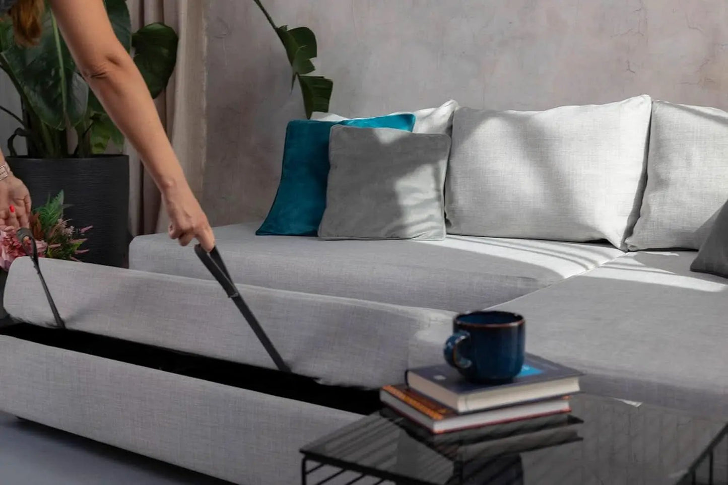 Friheten Slipcover For Ikea Friheten Sofa Bed With Chaise Light Grey from PriceLows™