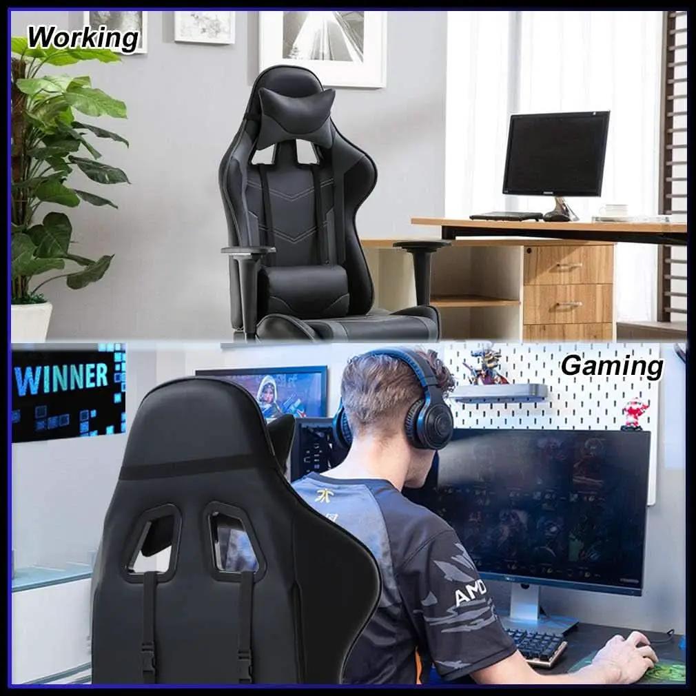 High Back Ergonomic Office Chair With Lumbar Support Grey from PriceLows™