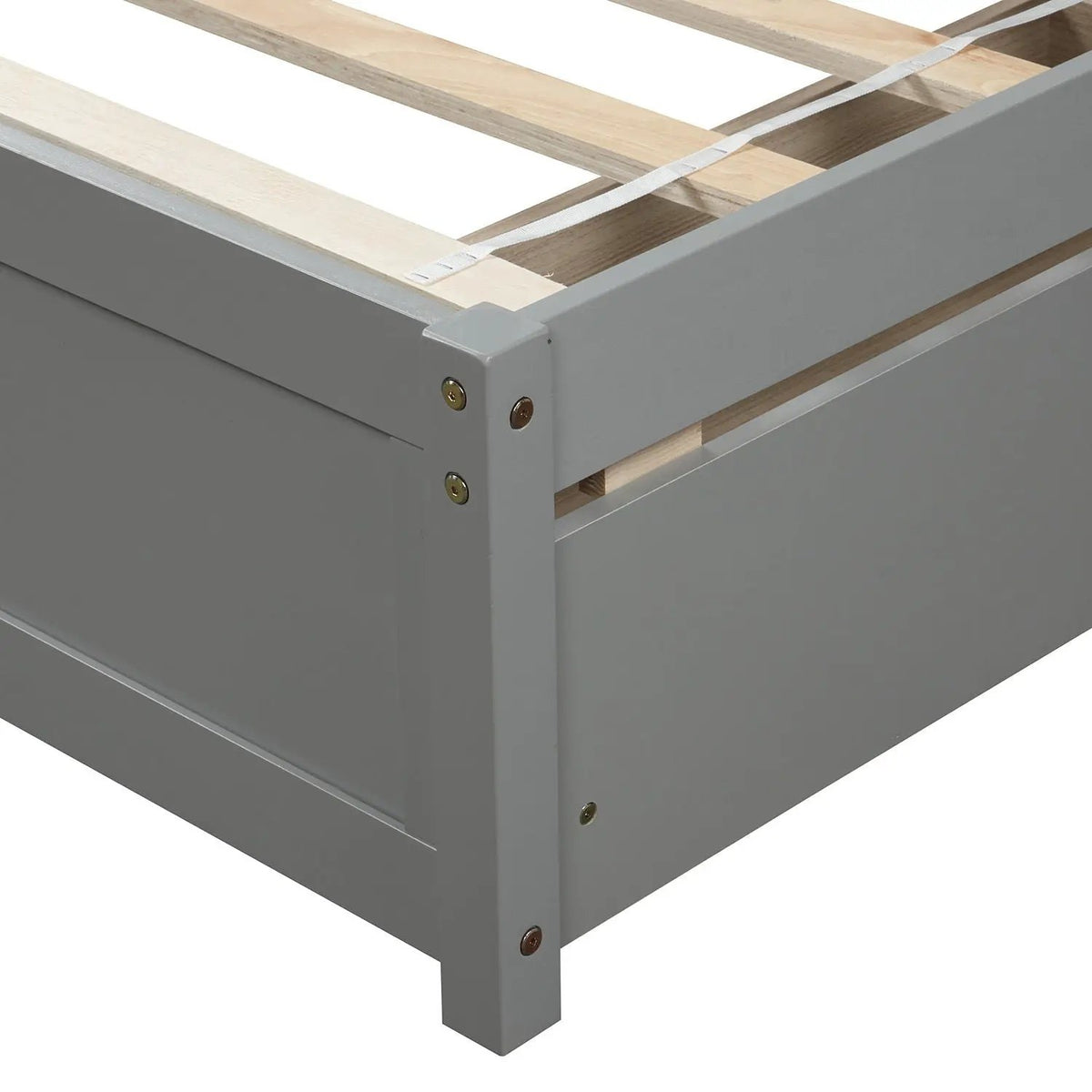 Platform Storage Bed | Wood Frame | Two Drawers | Headboard And Footboard
