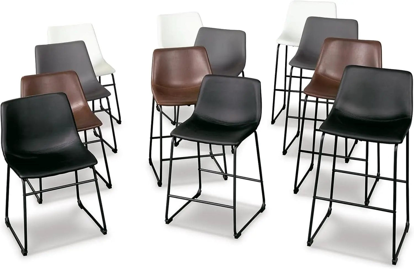 Mid Century Centiar 18.75 Inch Dining Bucket Chairs Set Of 2 Black And Brown from PriceLows™