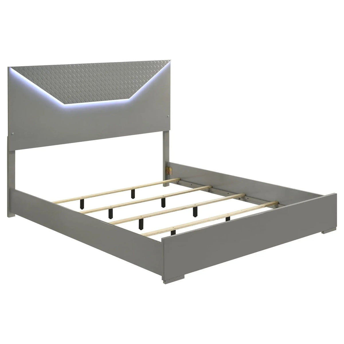 Ives 5-piece Eastern King Bedroom Set Grey High Gloss | 5-Piece Set | Bedroom Furniture | Bedroom