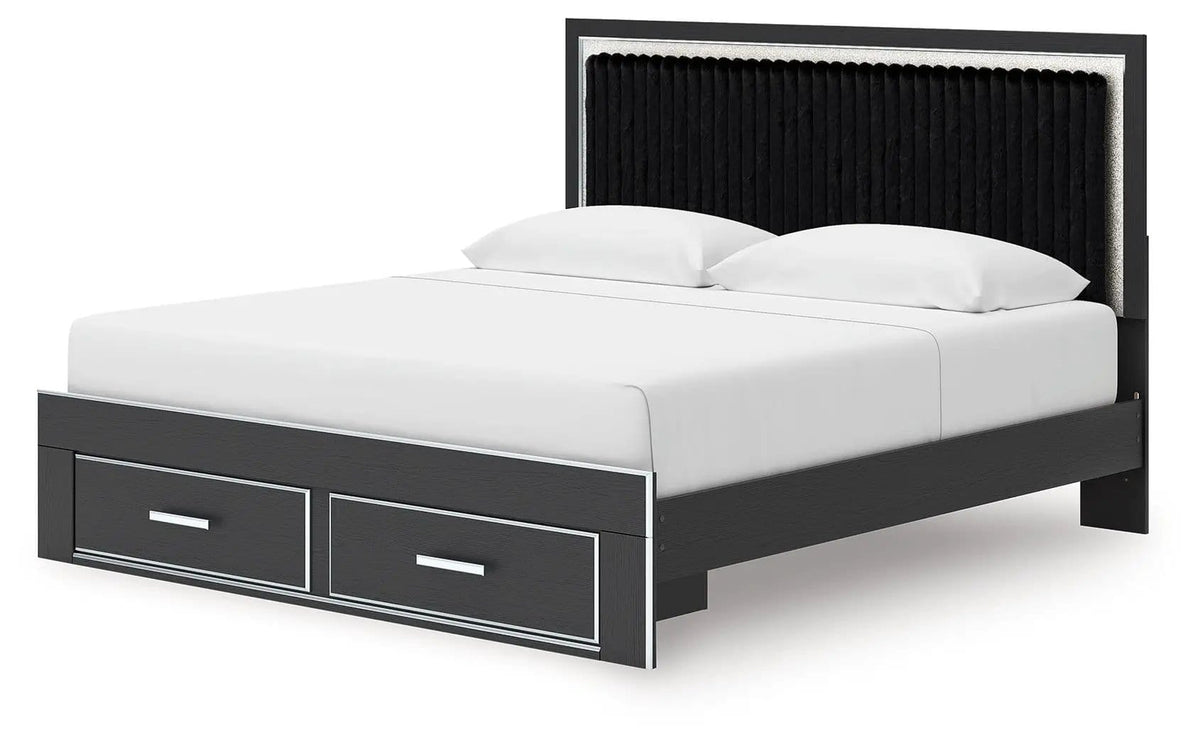 Zuraleus Upholstered Panel Platform Storage Bed | 4 Pieces | Bedroom Furniture | Bedroom