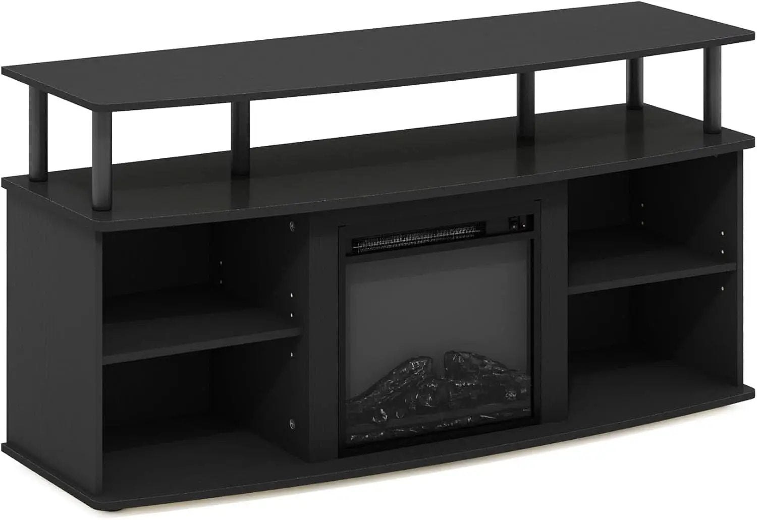 Jensen Open Shelving TV Entertainment Center With Electric Fireplace 55 Inch from PriceLows™