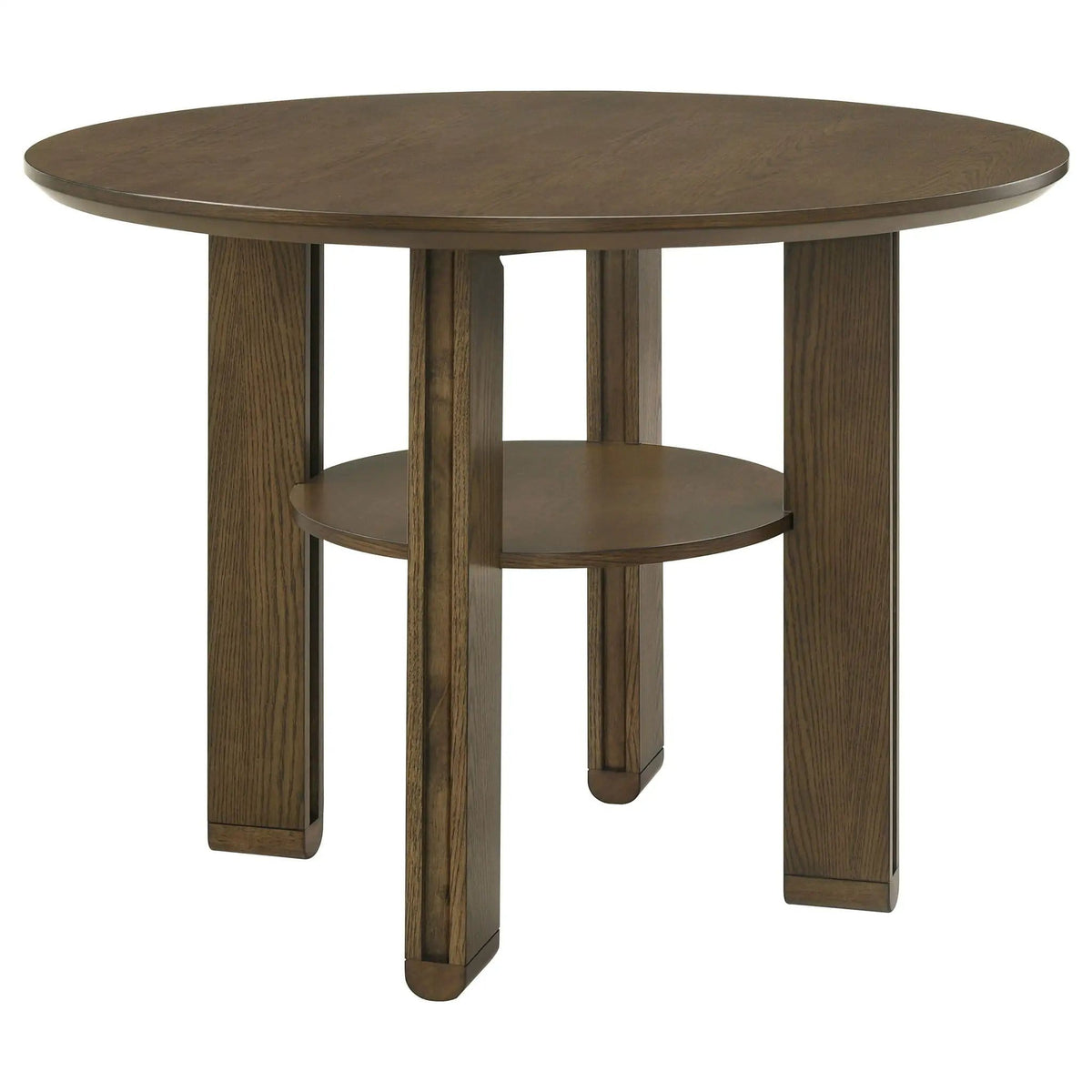 Ottowa 47-inch Round Counter Height Dining Table | 47.25 x 47.25 x 36 in | Rubberwood & Engineered Wood | Brown
