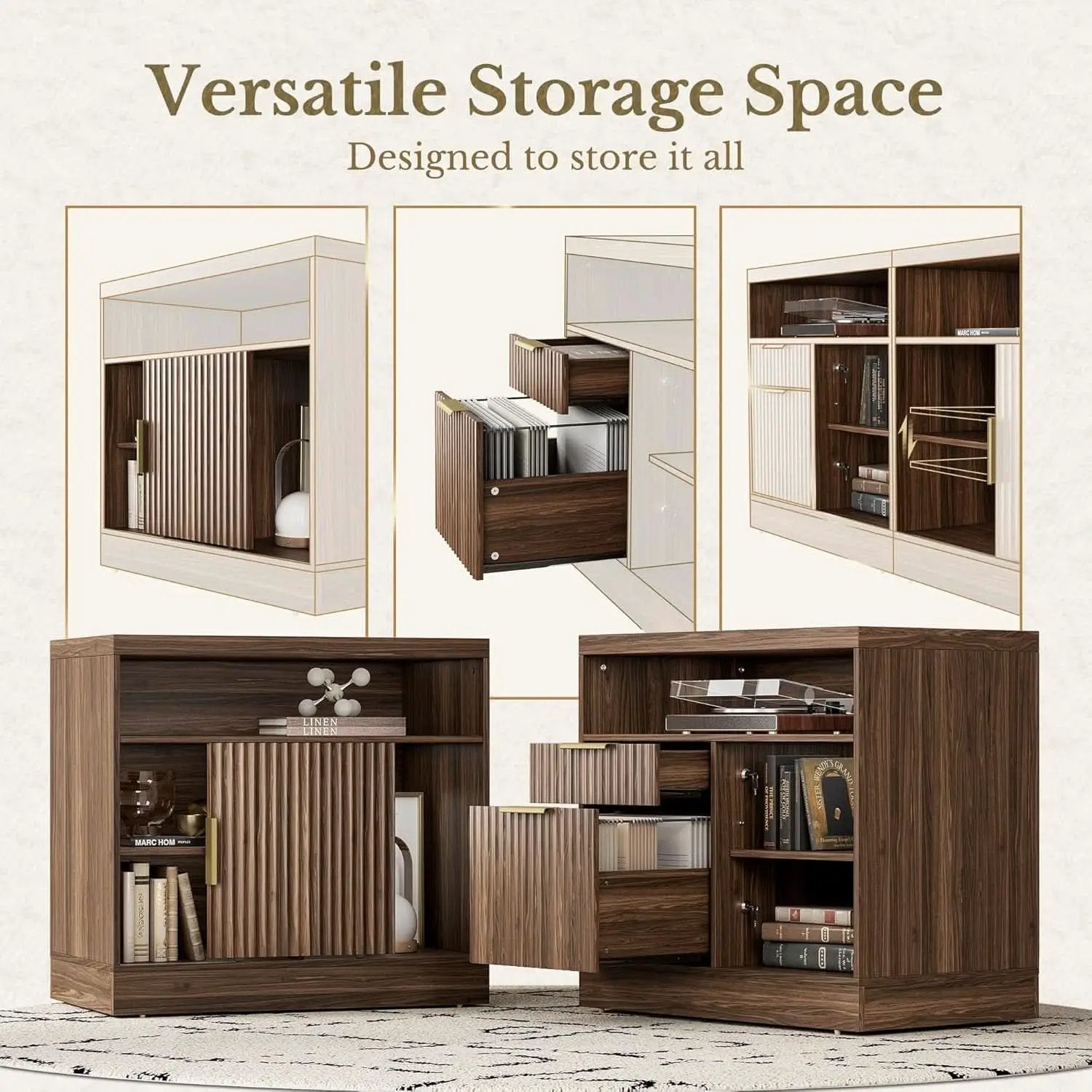 Electric Height Adjustable Desk 48 Inches Bookcase from PriceLows™