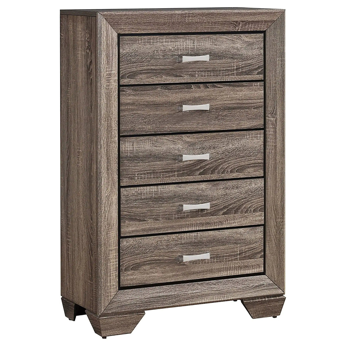 Kauffman 5-drawer Bedroom Chest Washed | 33 x 16.5 x 50.5 in | Wood | Taupe