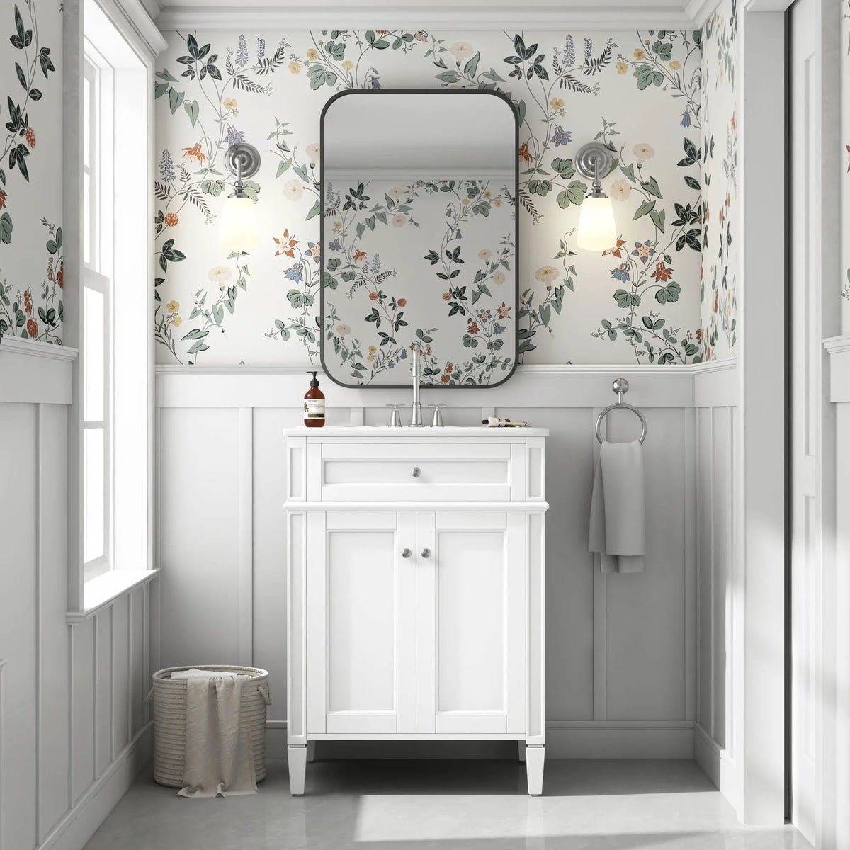 24 Inch Bathroom Vanity | 2 Doors | Tip Out Drawer | Soft Closing Hinges