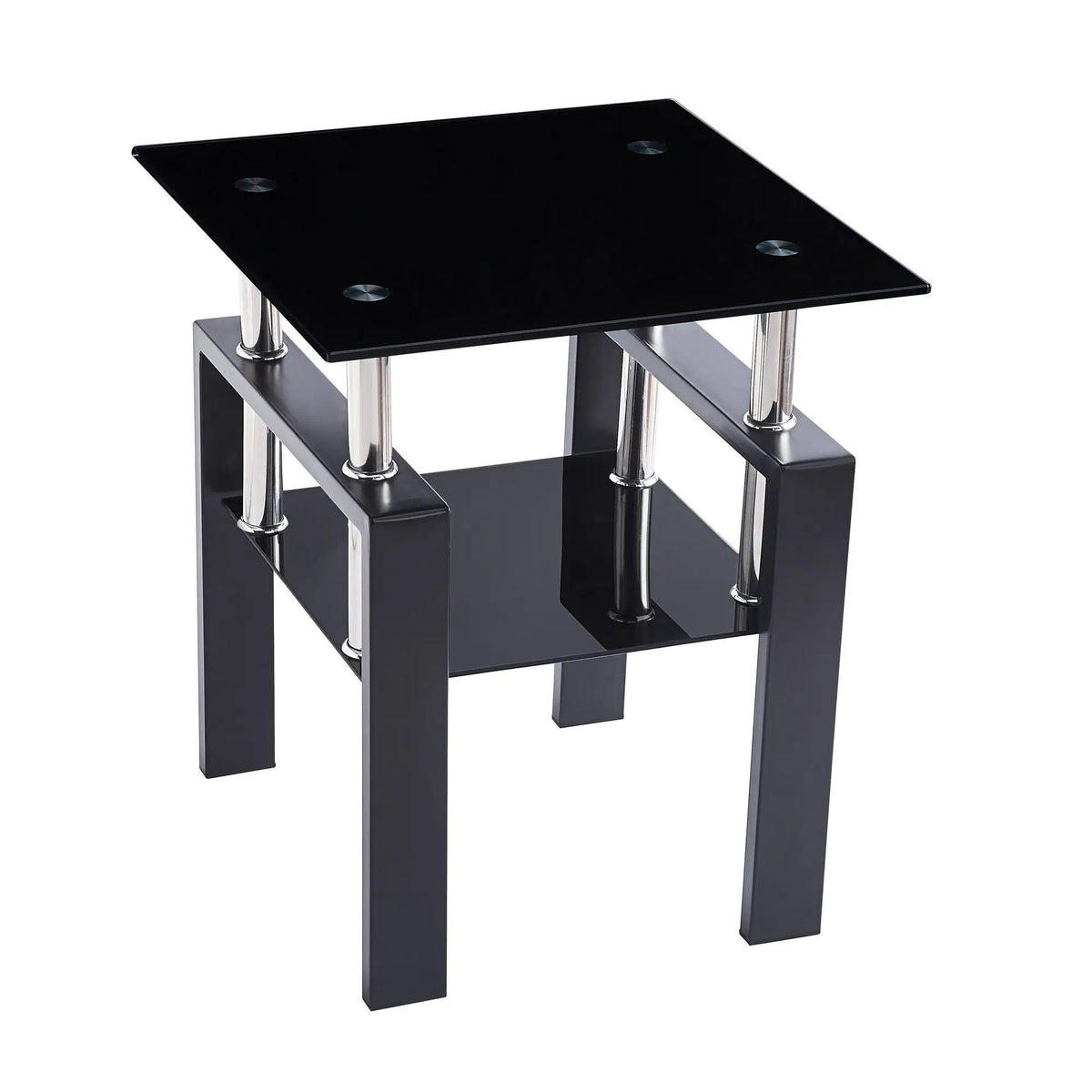 Tempered Glass Table | Hidden Storage | Easy Assembly