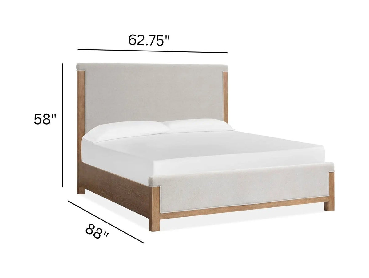 Plum Creek Upholstered Panel Bed | Seasonless Style | Tranquil Elegance | 88 Inch Length