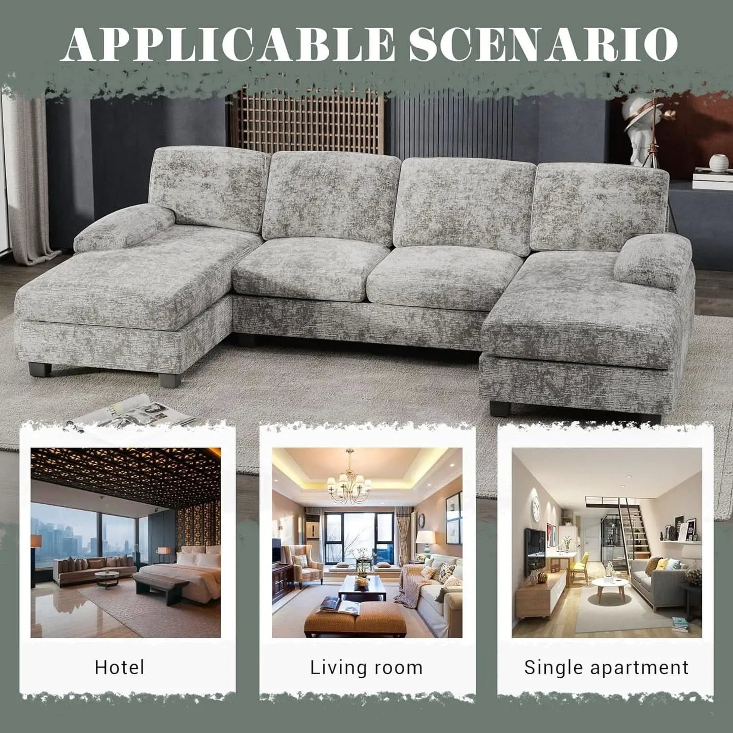 2 Piece Fabric Sectional Sofa With Reversible Chaise from PriceLows™