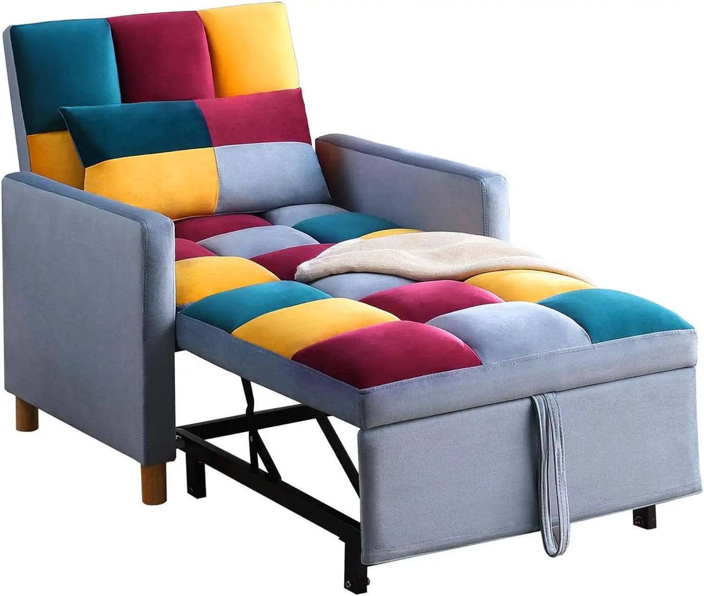 Convertible Sleeper Sofa Chair Rainbow 3In1 Compact from PriceLows™