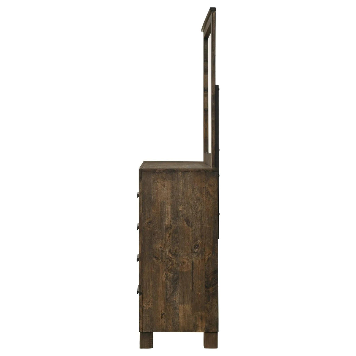 Woodmont 8-drawer Dresser with Mirror Rustic Golden | 57.5 x 16.5 x 75.5 in | Wood | Brown