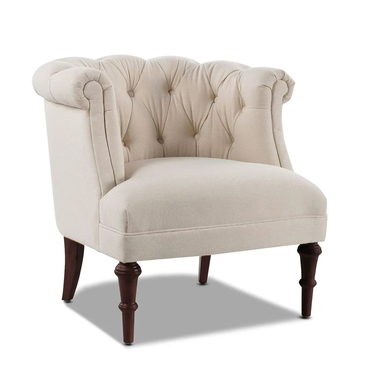 Katherine Tufted Accent Chair | 3 Pieces | Fabric & Plywood | Living Room