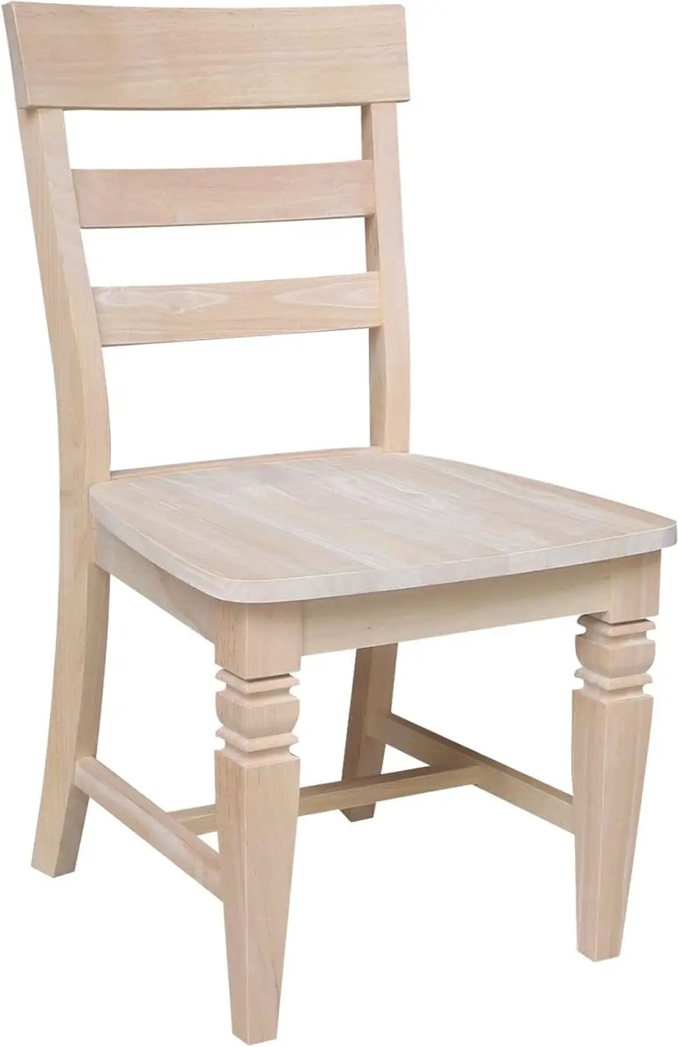 Two Java Dining Chairs Unfinished Parawood 225 Lb Capacity from PriceLows™