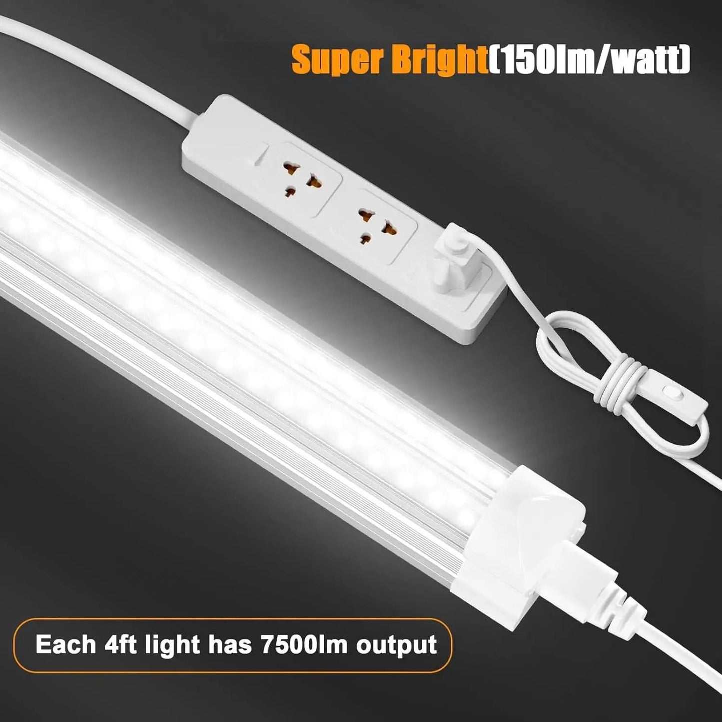 4FT LED Shop Light 6000K 50W Linkable Ceiling Fixture from PriceLows™