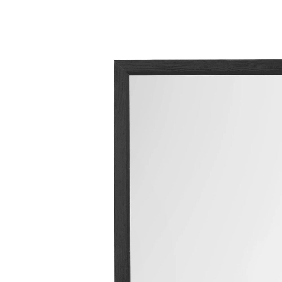 Soluto Mirror | Gray And Black | Urban Farmhouse Style | Solid Wood And MDF