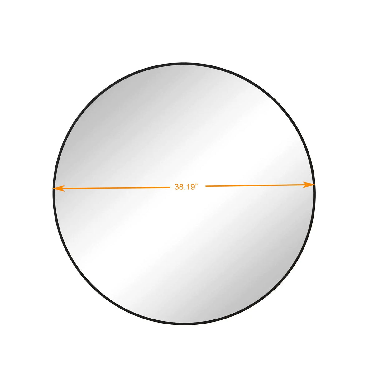 Round Wall Mirror | Metal Framed Circular Design | 48 Inch Diameter | Vanity And Dressing Use