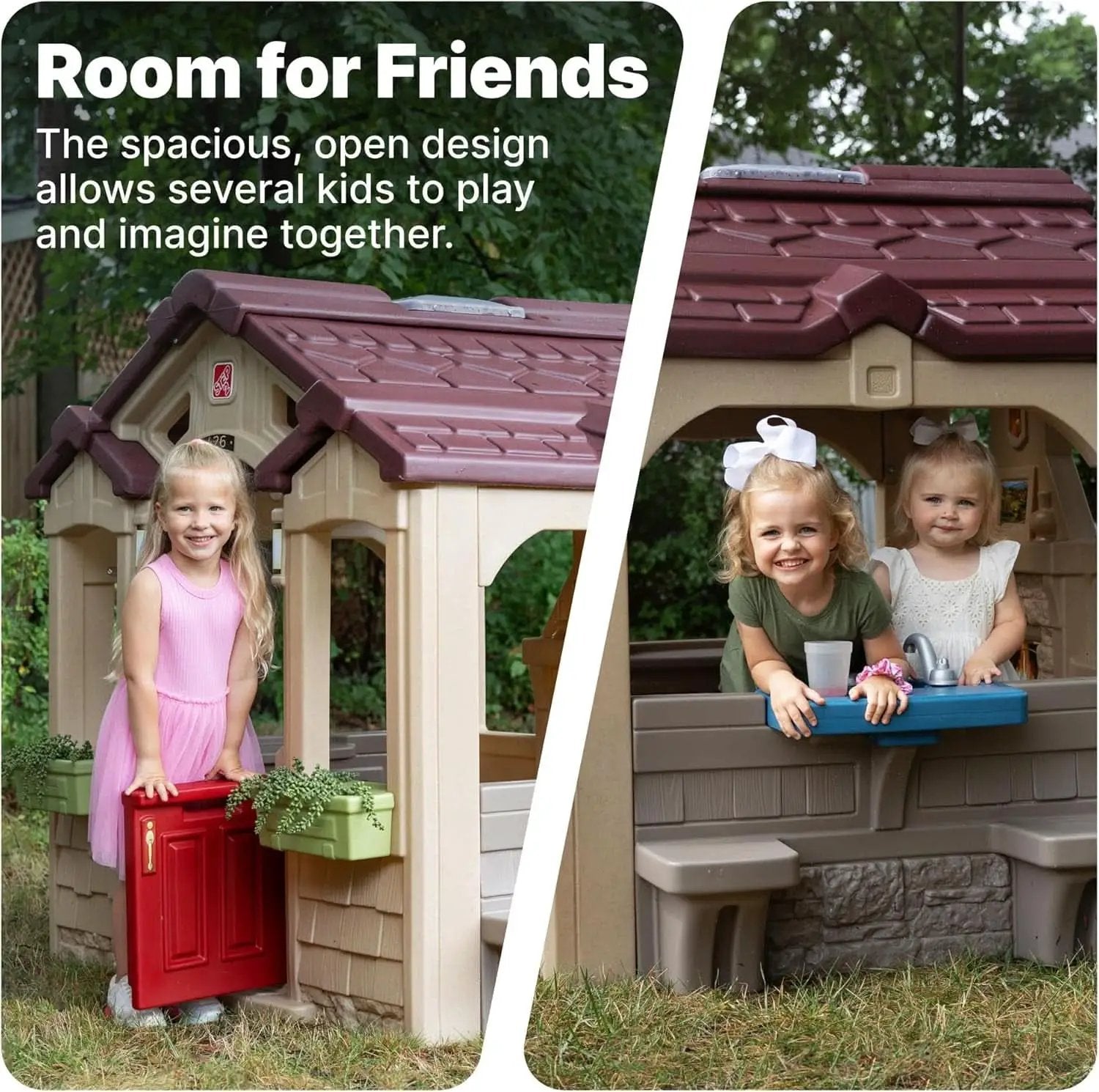 Indoor Outdoor Playhouse With Interactive Sounds Doorbell from PriceLows™