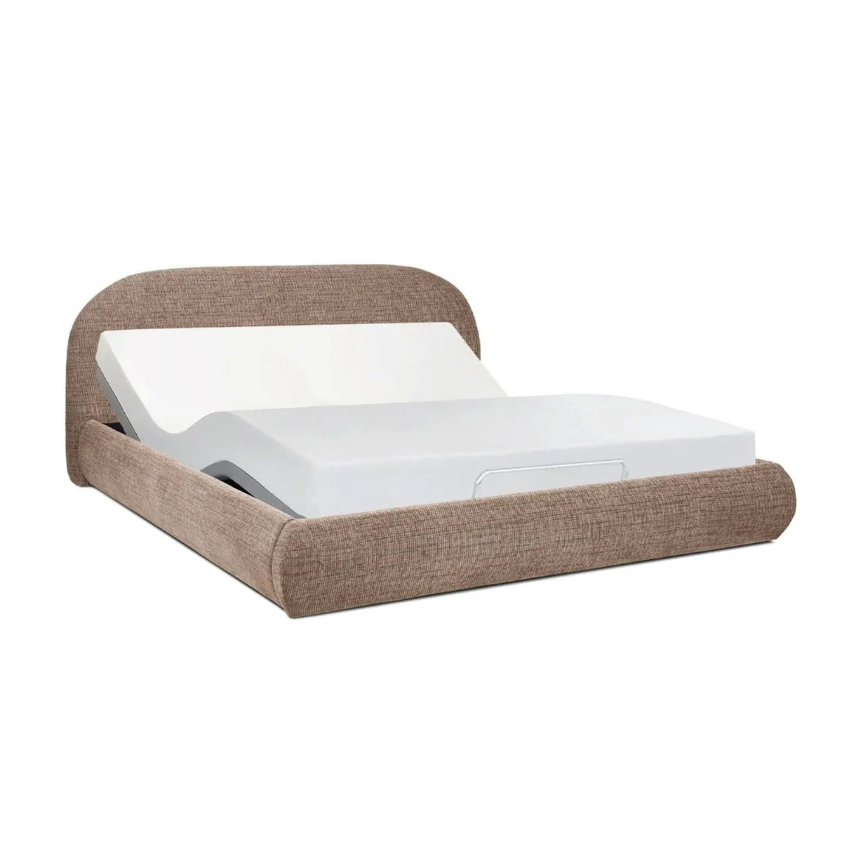 Archie Upholstered Platform Bed | Puffy Arch Headboard | Grounded Design | No Box Spring Needed