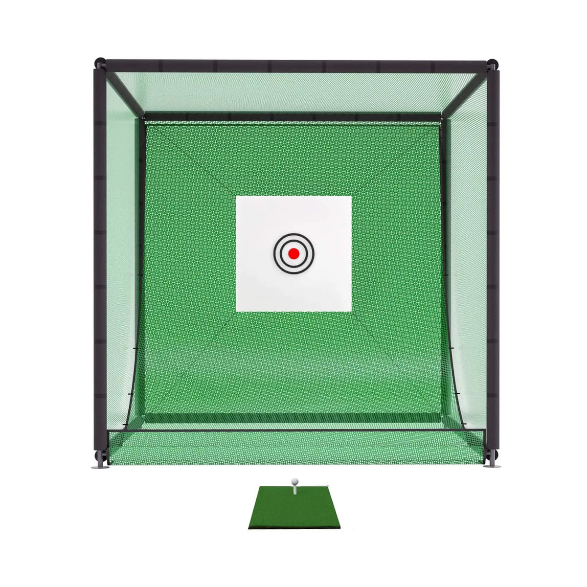 Golf Practice Net Cage | Heavy-Duty Metal Frame | Double Layer Netting | Target Cloth