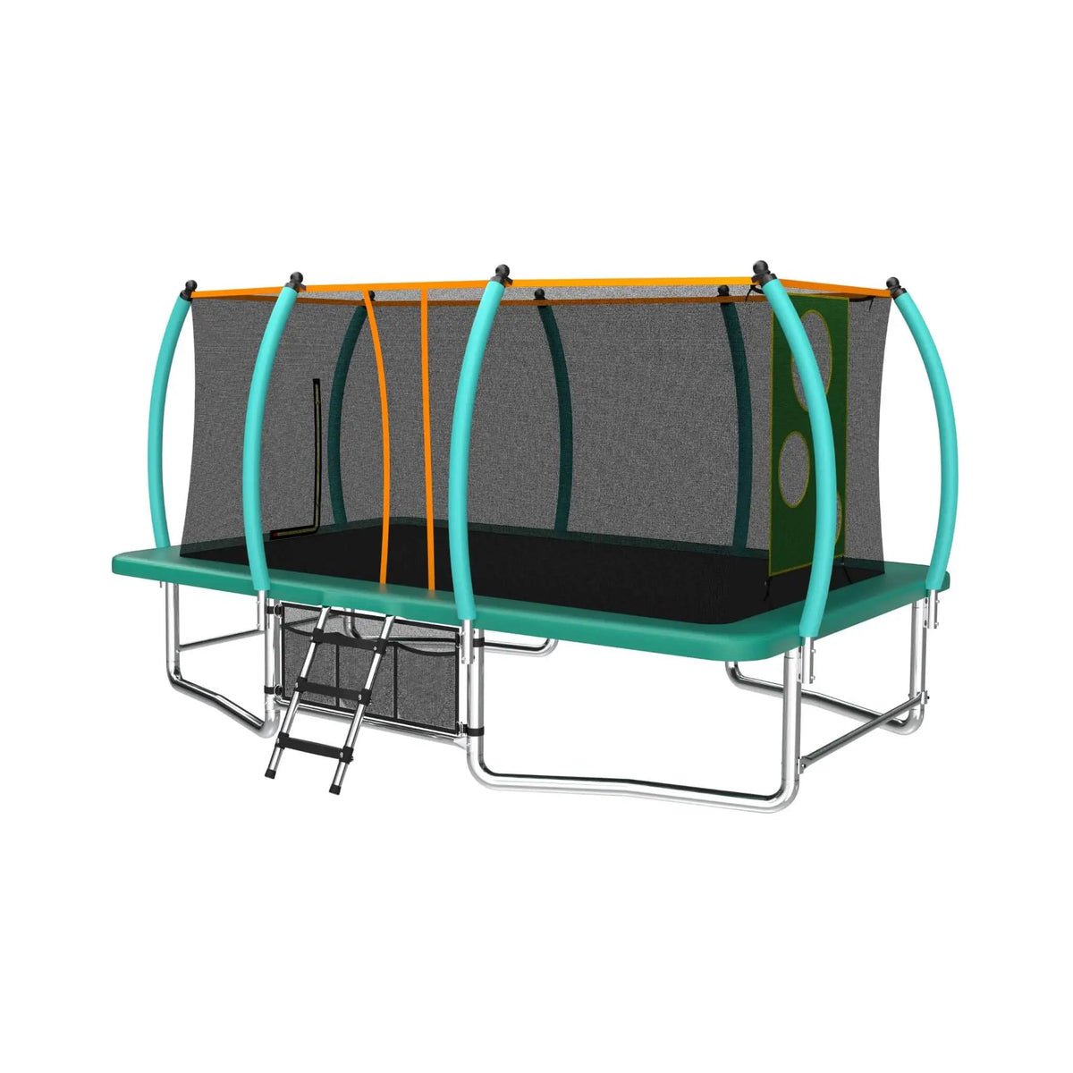 Large Rectangular Trampoline | Galvanized Steel Frame | Safety Net | W-Shaped Base Legs