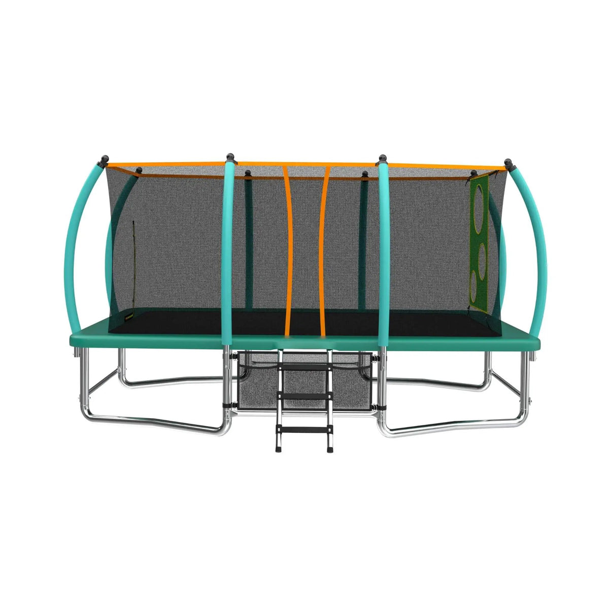 Large Rectangular Trampoline | Galvanized Steel Frame | Safety Net | W-Shaped Base Legs
