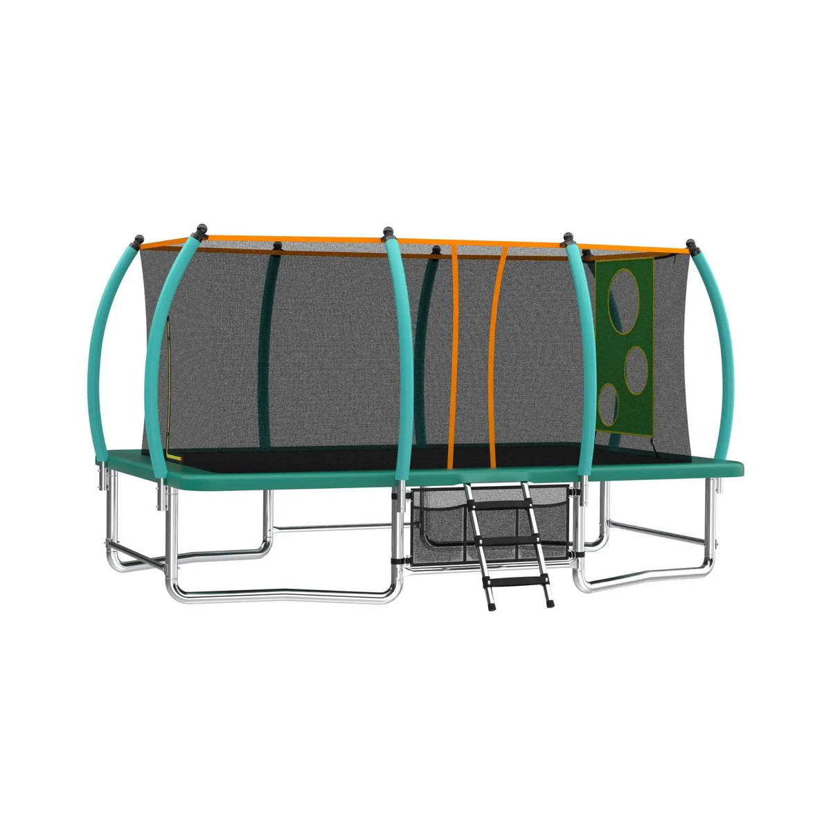 Large Rectangular Trampoline | Galvanized Steel Frame | Safety Net | W-Shaped Base Legs