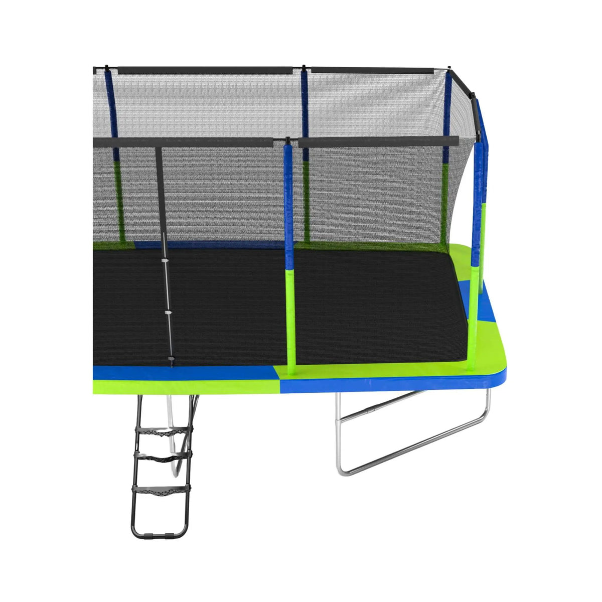 Premium Rectangular Trampoline | 10FT x 17FT | 10 Poles | Crossbeam Frame