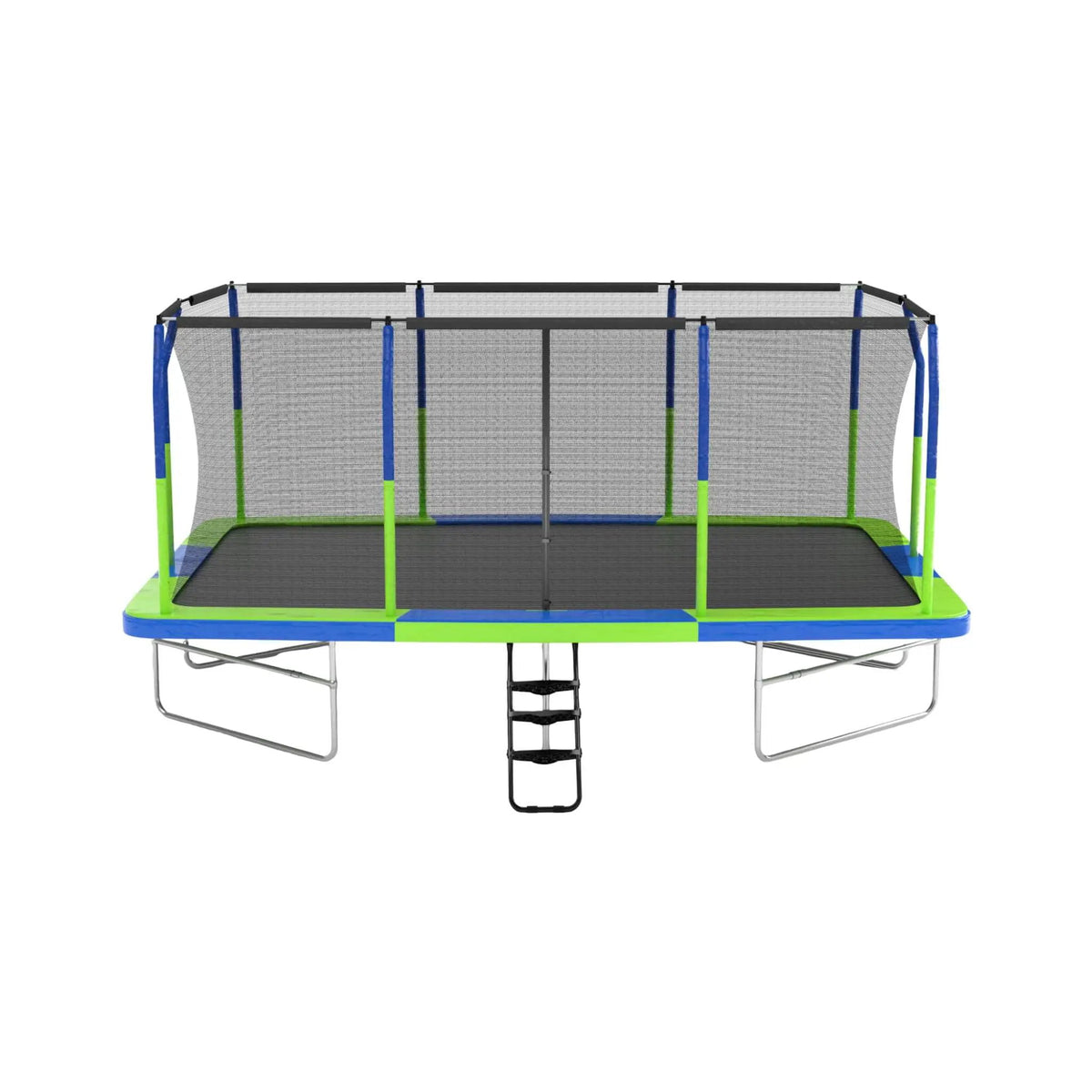 Premium Rectangular Trampoline | 10FT x 17FT | 10 Poles | Crossbeam Frame