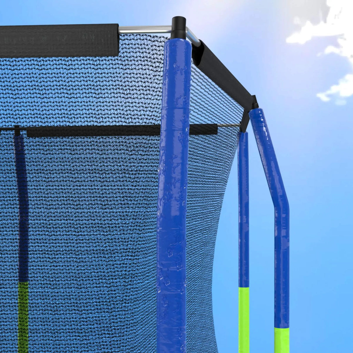 Premium Rectangular Trampoline | 10FT x 17FT | 10 Poles | Crossbeam Frame