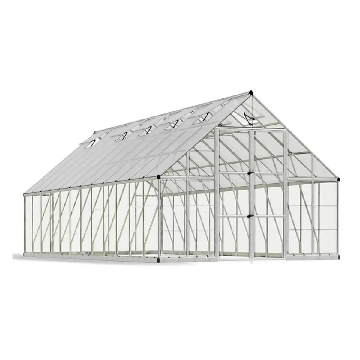 Premium Heavy Duty Polycarbonate Walk In Greenhouse W/ Aluminum Frame & Built In | Aluminum | Home Use | Home