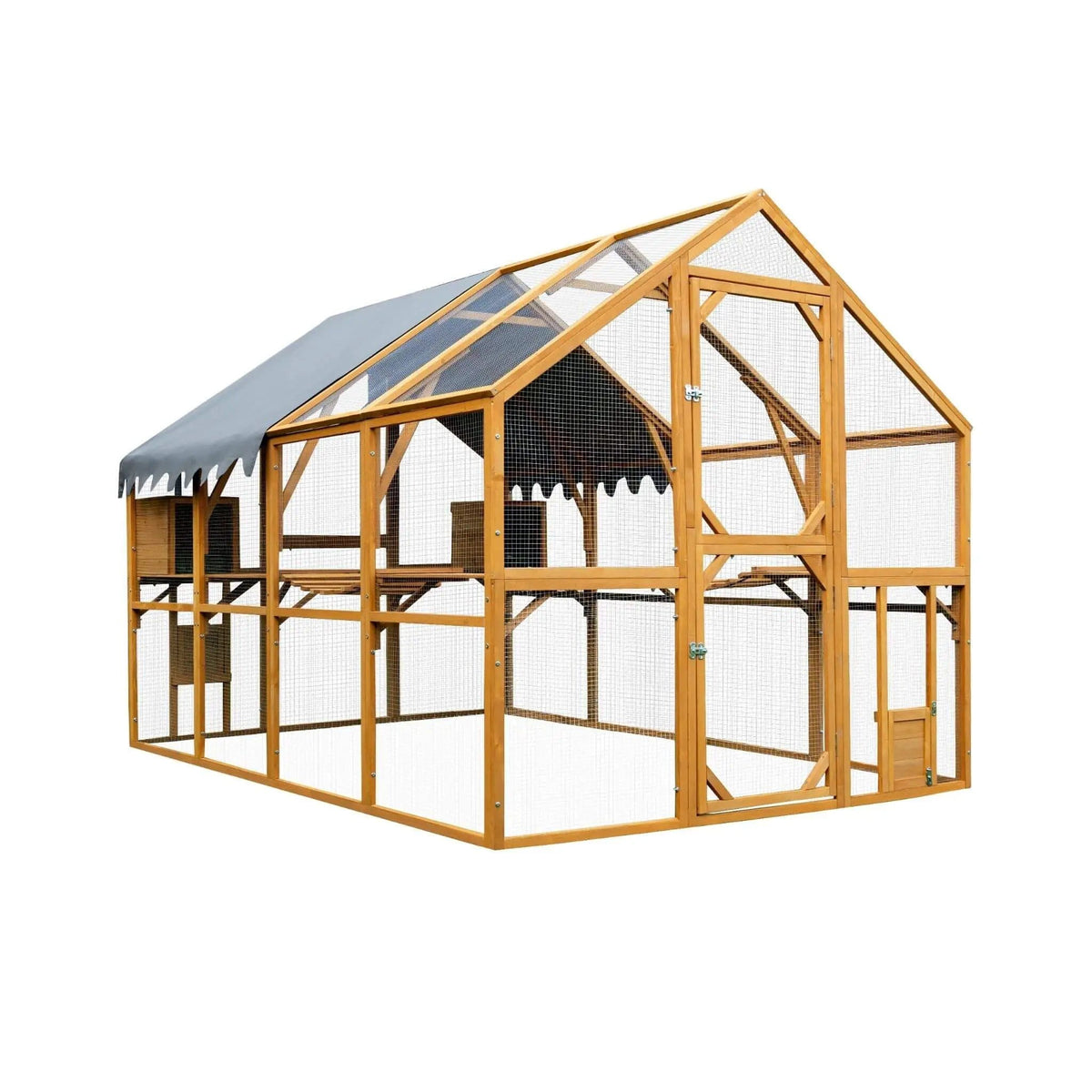 110-Inch Large Outdoor Kitten Playpen Chicken Coop With Waterproof Cover | 110 Inch | Outdoor Living Use | Outdoor Living