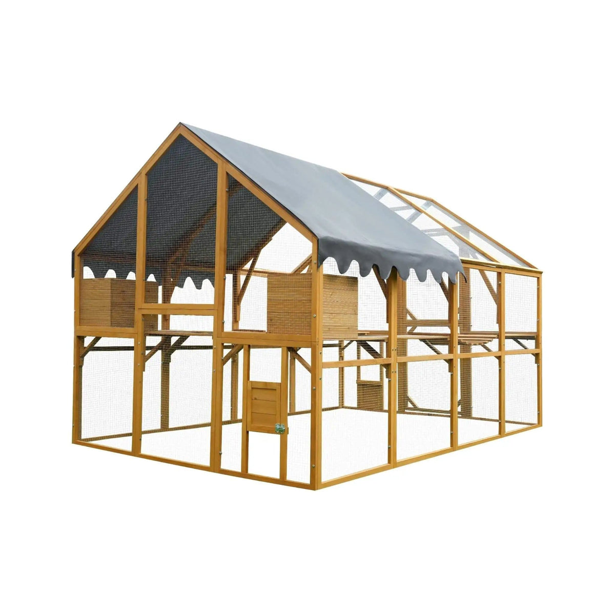 110-Inch Large Outdoor Kitten Playpen Chicken Coop With Waterproof Cover | 110 Inch | Outdoor Living Use | Outdoor Living