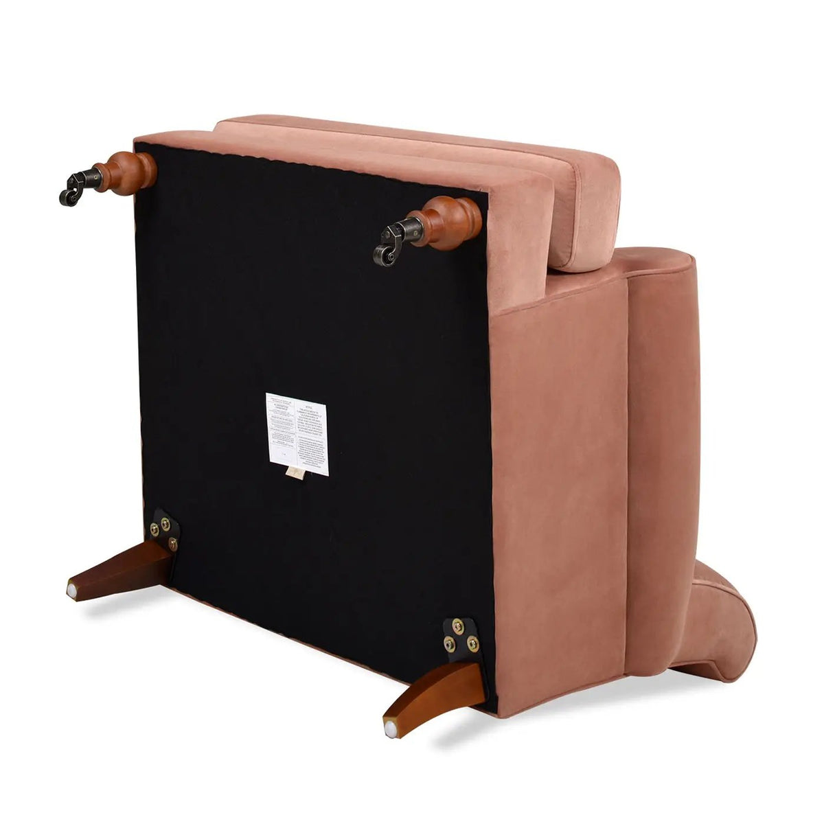 Alana Lawson Accent Arm Chair | Casters | Kiln-Dried Solid Wood Frame | Artisan Crafted