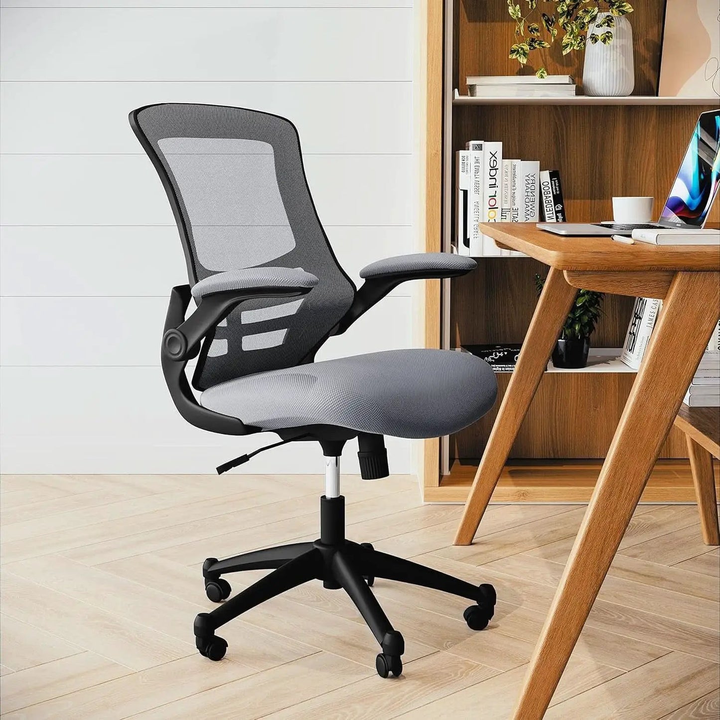 Kelista Dark Gray Mesh Mid Back Office Chair For Desk from PriceLows™