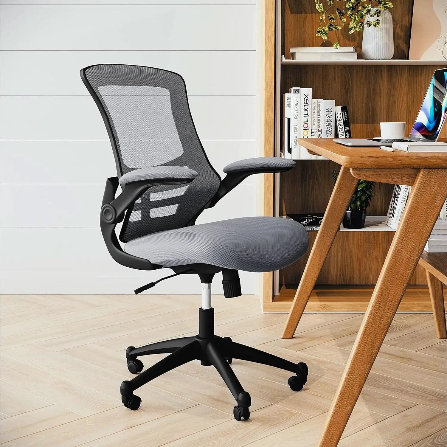 Kelista Dark Gray Mesh Mid Back Office Chair For Desk from PriceLows™