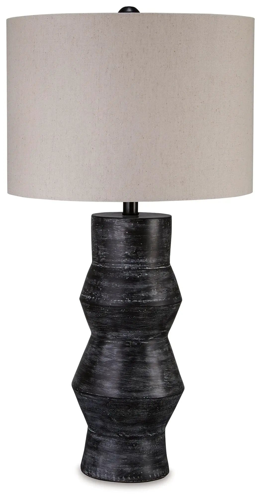 Kerbert Terracotta Table Lamp | 16.13 x 16.13 x 30.25 in | Fabric | Distressed Black