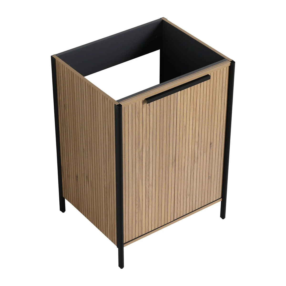 Contemporary Freestanding Bathroom Vanity With Adjustable Shelves | 5 Pieces | Stainless Steel & Metal | Bathroom