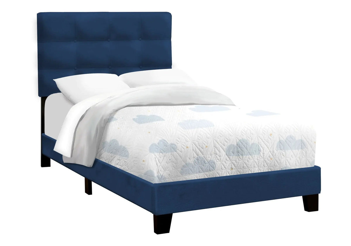 Upholstered Platform Bed Frame | Transitional Style | Frame Only | Thick Foam Padding