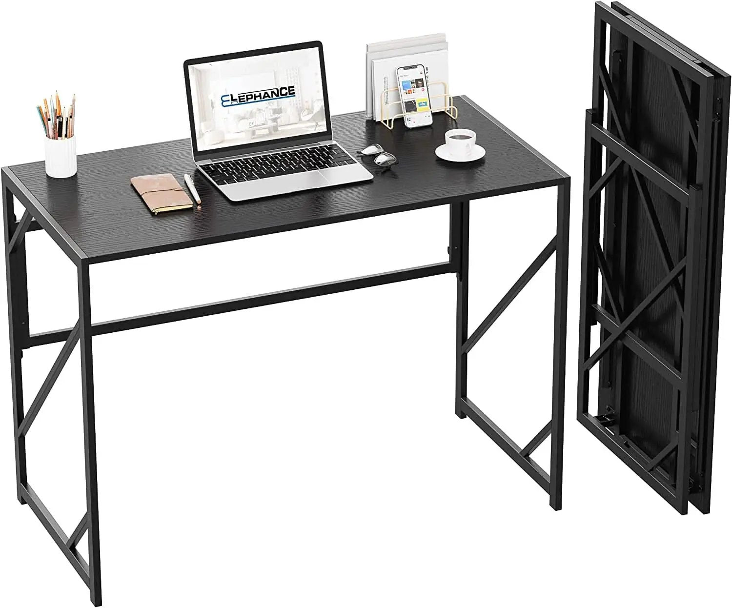 No Assembly Folding Desk for Small Spaces Home Office from PriceLows™