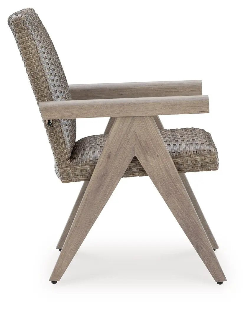 Cliff Trails Arm Chairs | Set Of 2 | Beige | Upholstered Seats
