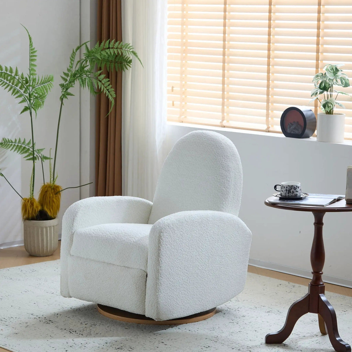 Contemporary 360 Swivel And Glider Recliner Chair | 3 Pieces | Solid Wood | Living Room