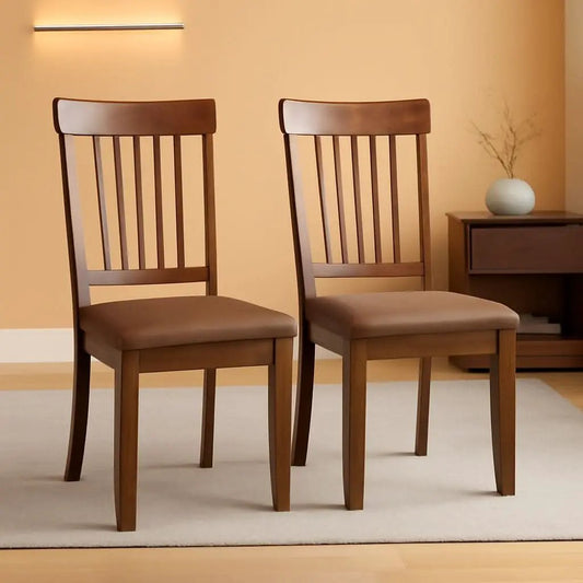 Berringer 18 Inch Rustic Dining Chair Set With Cushions Brown from PriceLows™