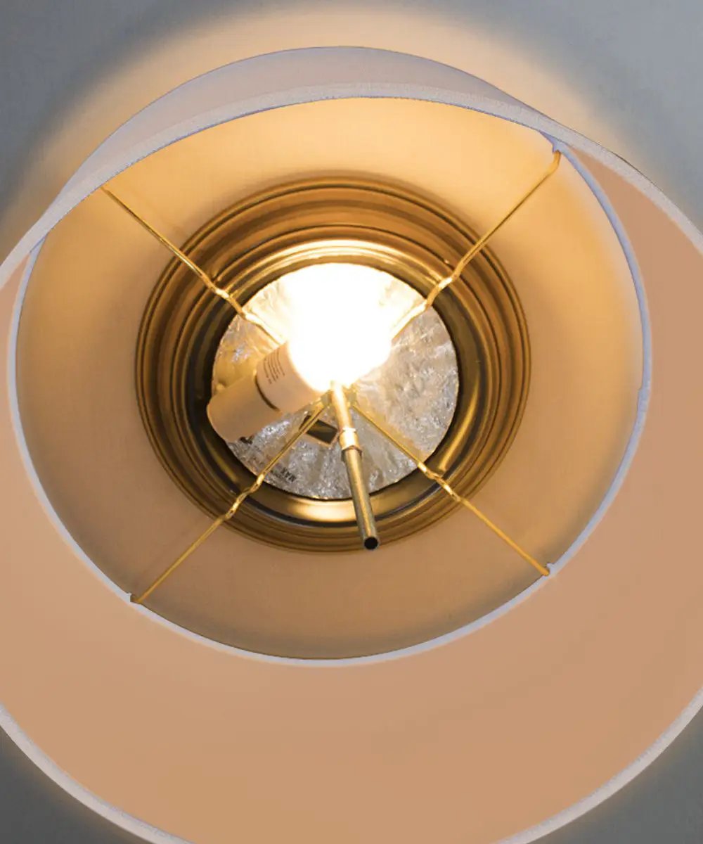 Flush Mount Conversion Kit | 16 Inches | Moderne White Linen Shade