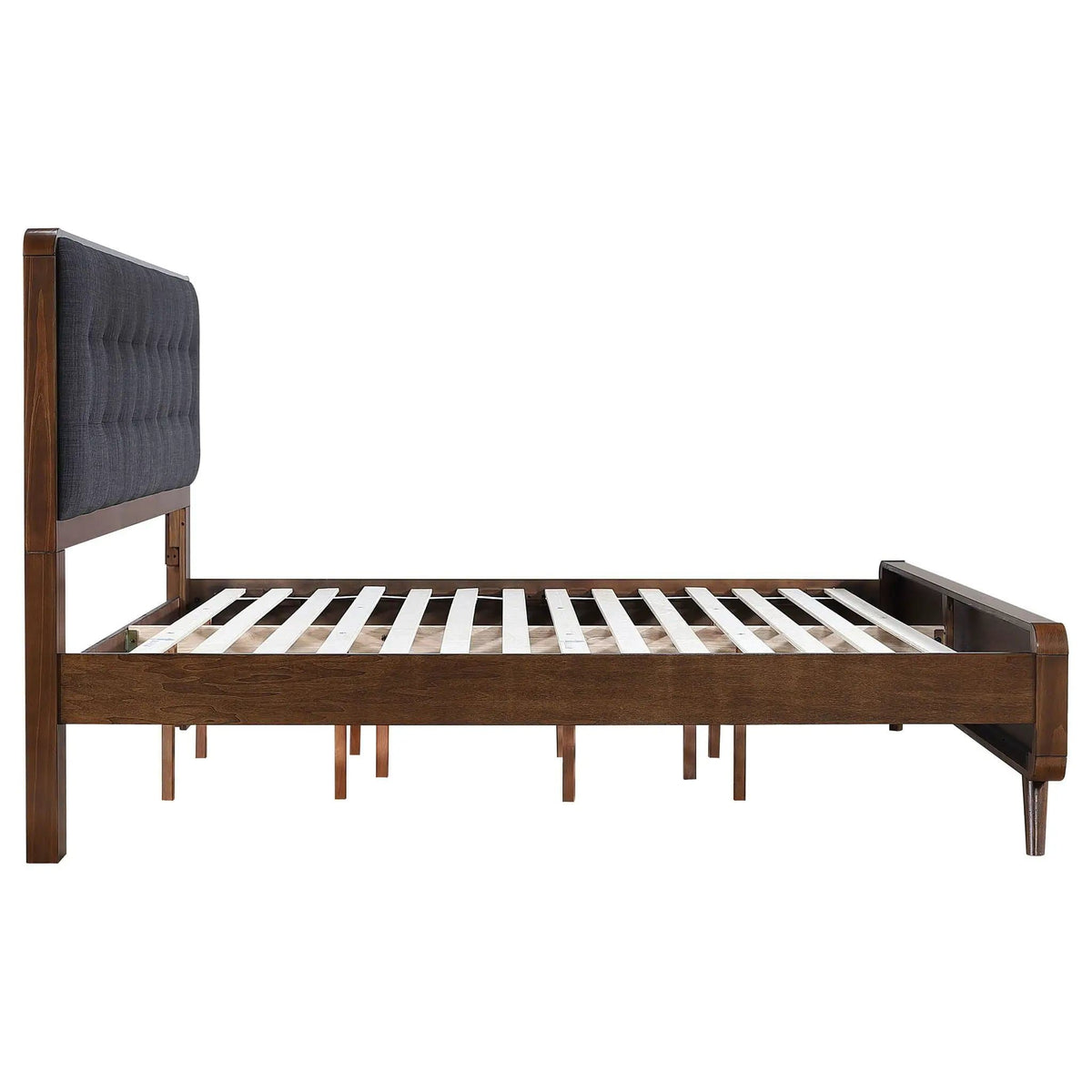 Robyn Wood Eastern King Platform Bed Dark | 78.25 x 86.5 x 53.25 in | Engineered Wood & Walnut | Walnut