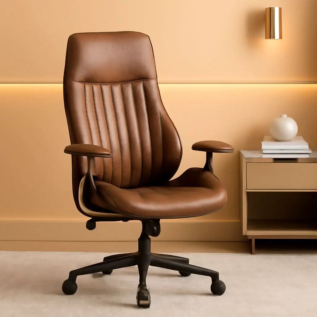 Ergonomic Office Chair High Back Dark Coffee Executive from PriceLows™