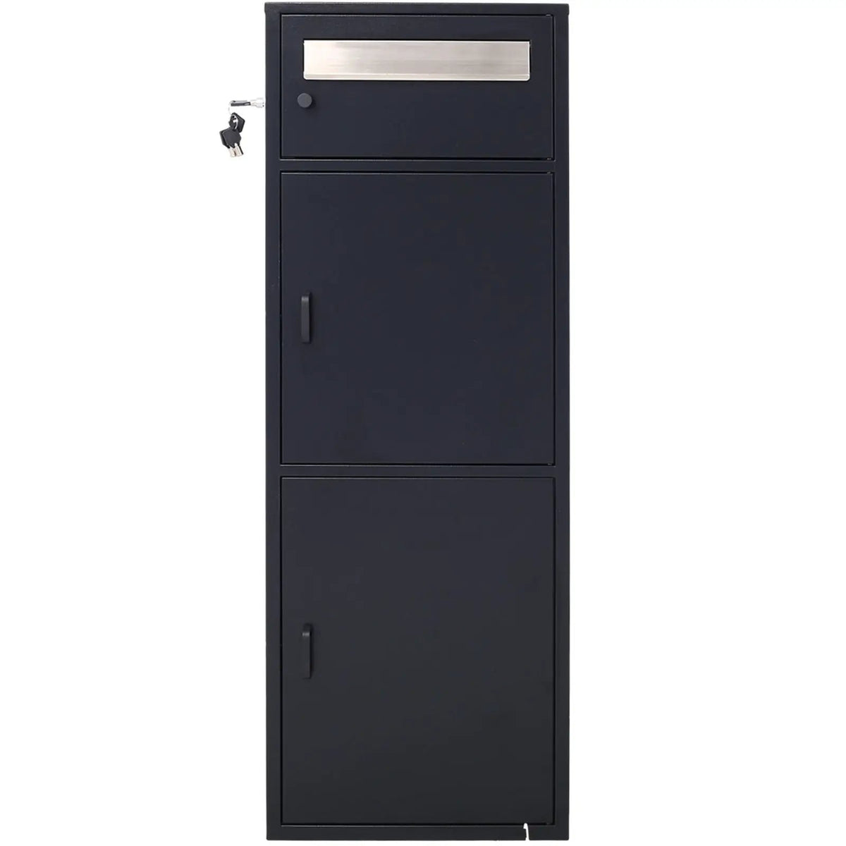 Steel Parcel Drop Box | Locking Letterbox | Freestanding Floor Design | Retractable Shelf