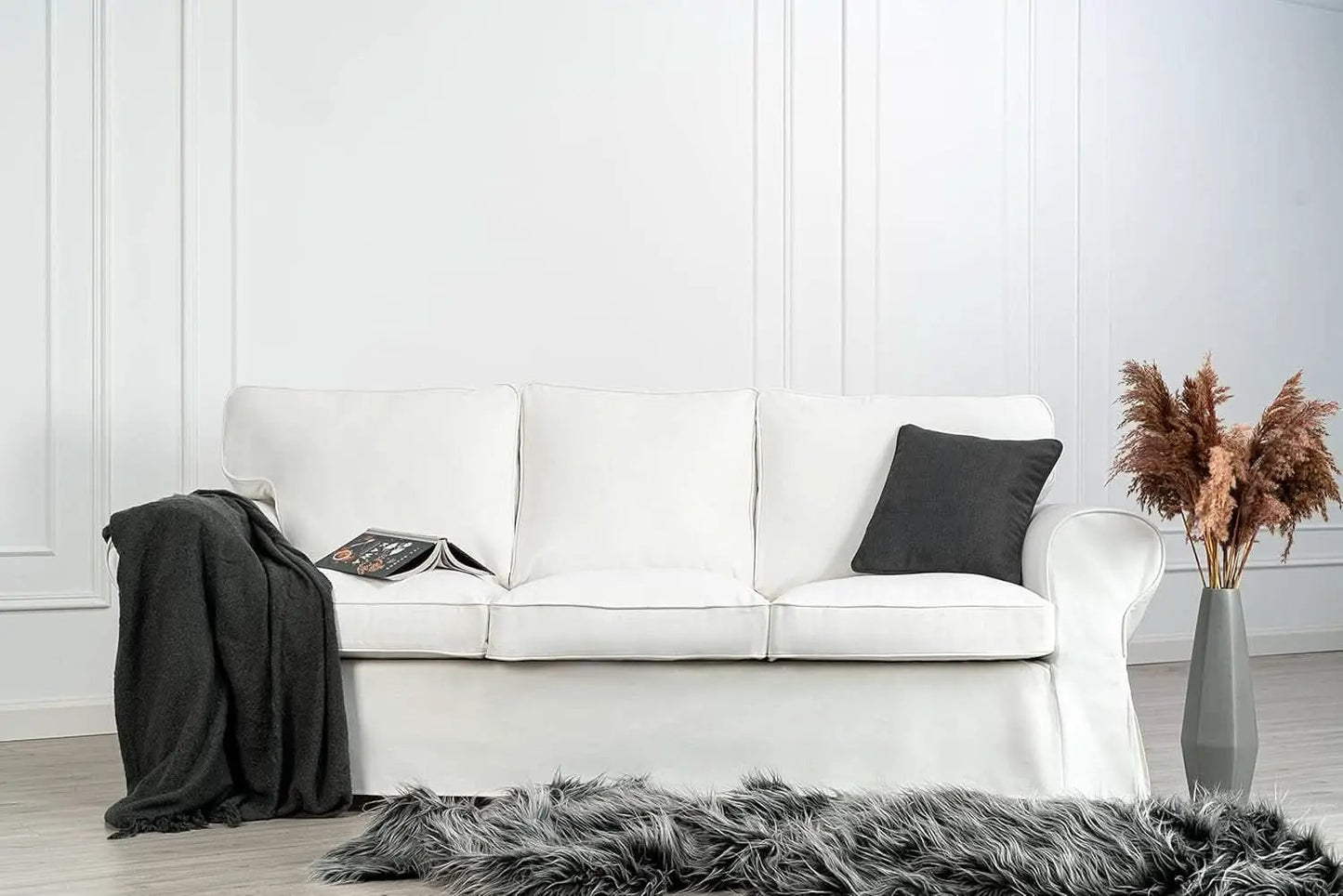 IKEA Ektorp 3 Seat Sofa Slipcover White Replacement from PriceLows™