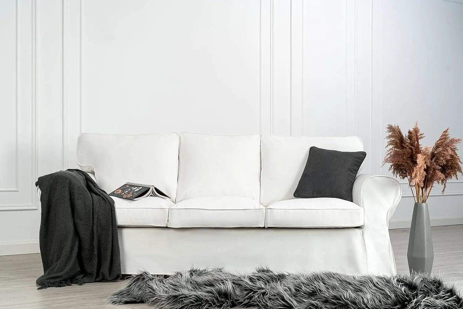 IKEA Ektorp 3 Seat Sofa Slipcover White Replacement from PriceLows™