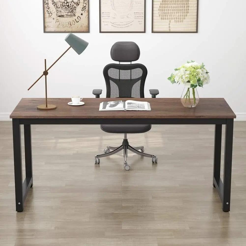 63 Inch Rustic Brown Computer Desk For Home Office from PriceLows™